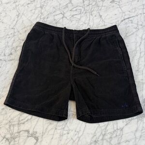 Vintage Globe Skate Brand Y2K Men’s Sz S Black Drawstring Corduroy Shorts